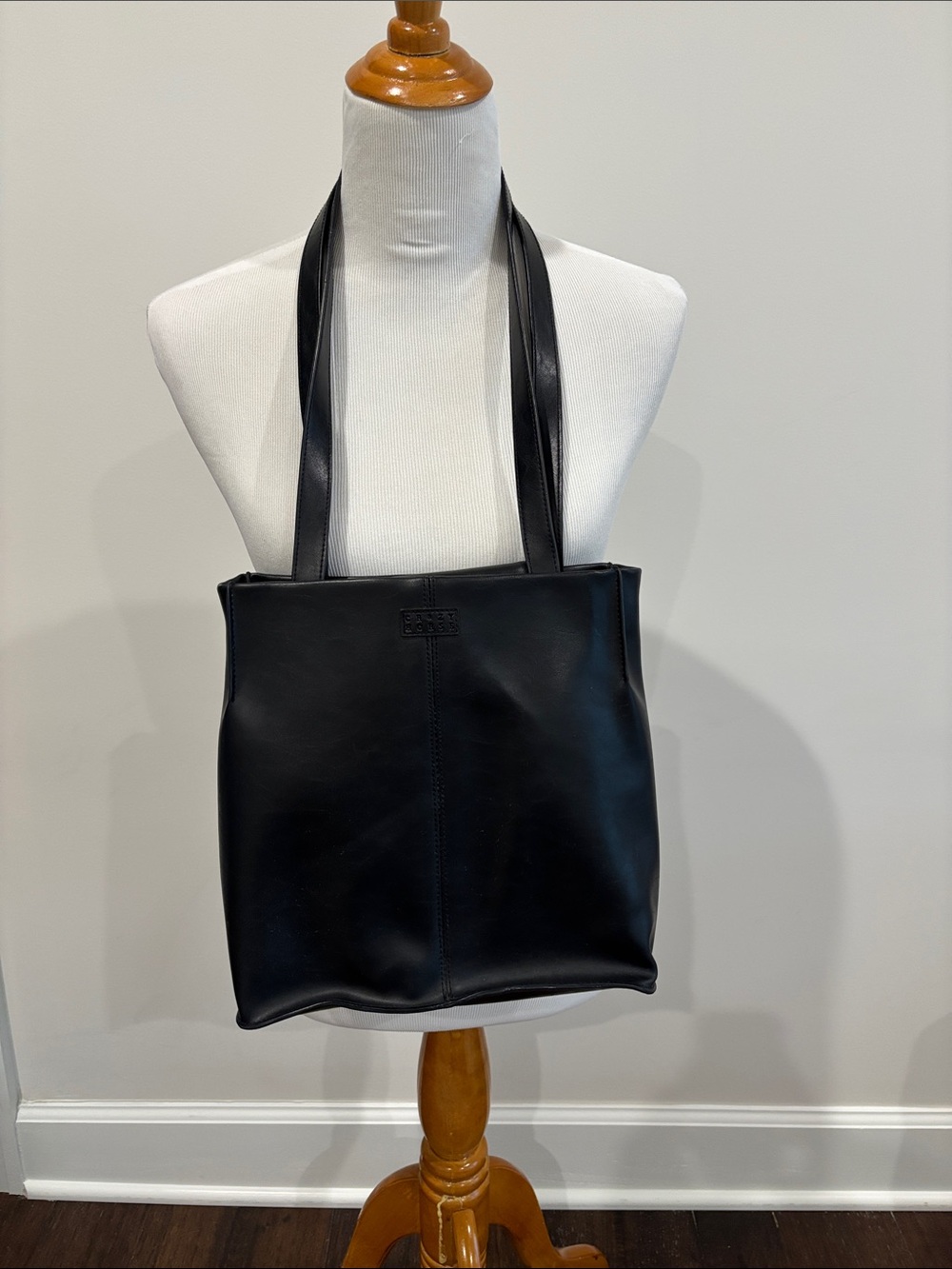 Vintage 90s Crazy Horse Black Tote Bag